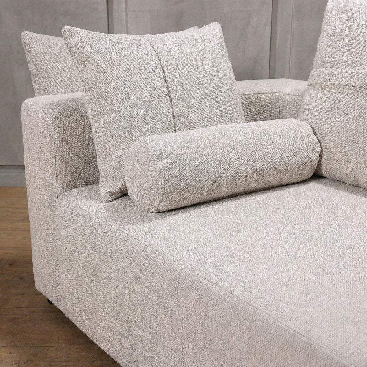 GUDRRI | ספה תלת מושבית מודרנית מרופדת בבד אריג - KUALA