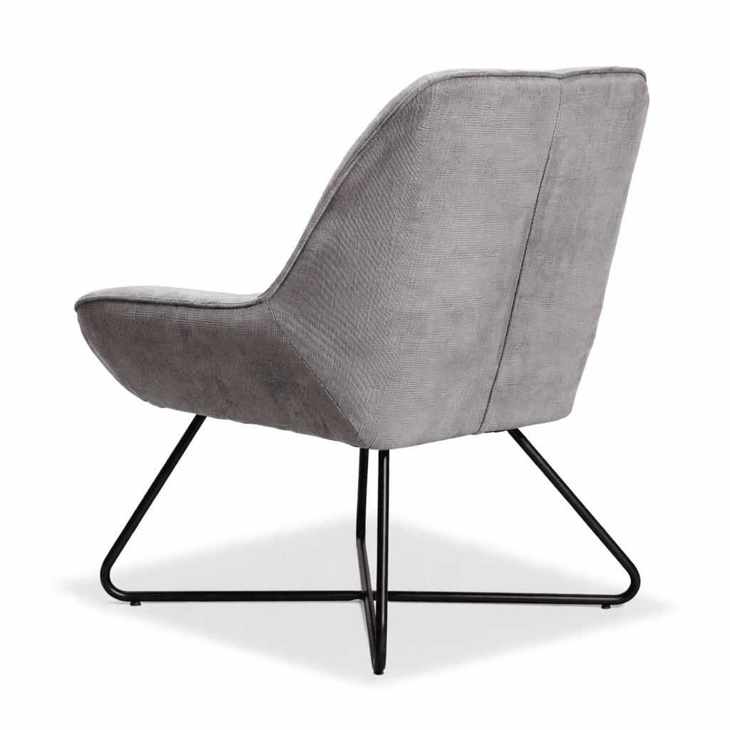 KARIL | כורסא מודרנית מרופדת בבד אריג בשילוב רגלי מתכת - KUALA