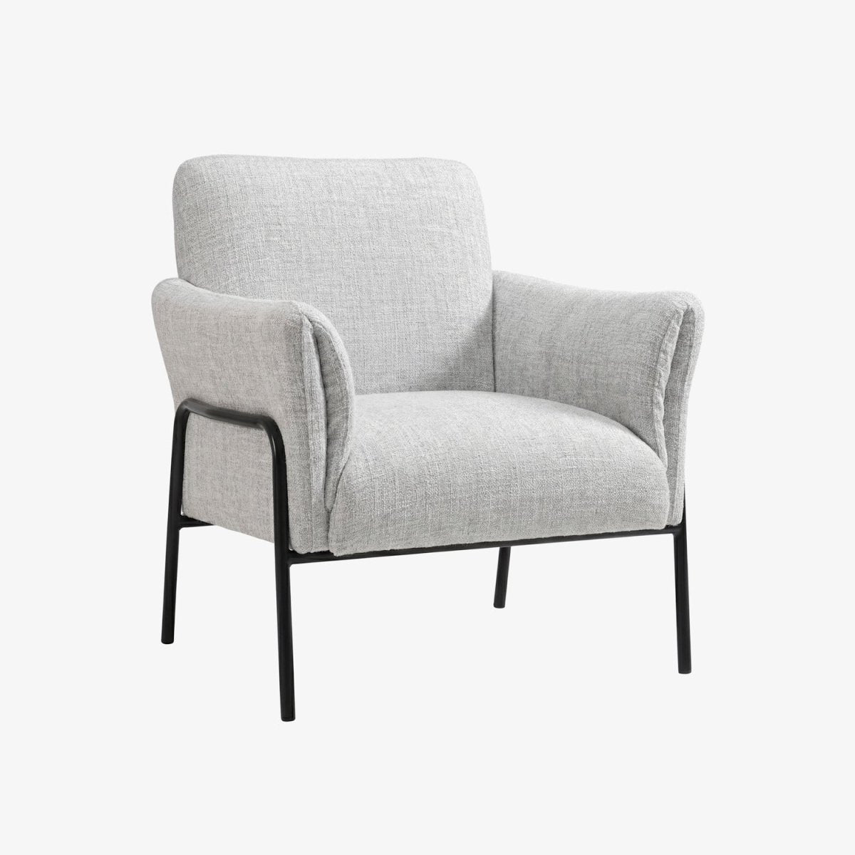 KELDASK | כורסא מודרנית מרופדת בבד אריג בשילוב מתכת - KUALA