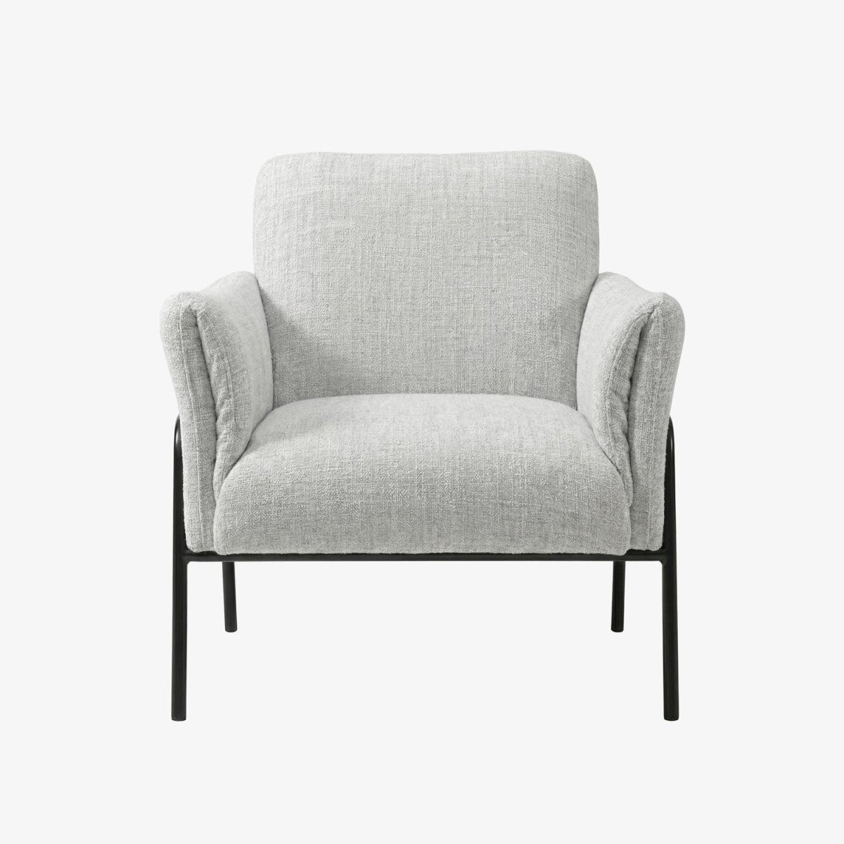 KELDASK | כורסא מודרנית מרופדת בבד אריג בשילוב מתכת - KUALA