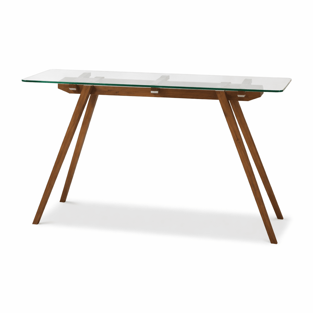 LINNSEN | קונסולה מעץ בשילוב זכוכית, רוחב 137 ס"מ - KUALA