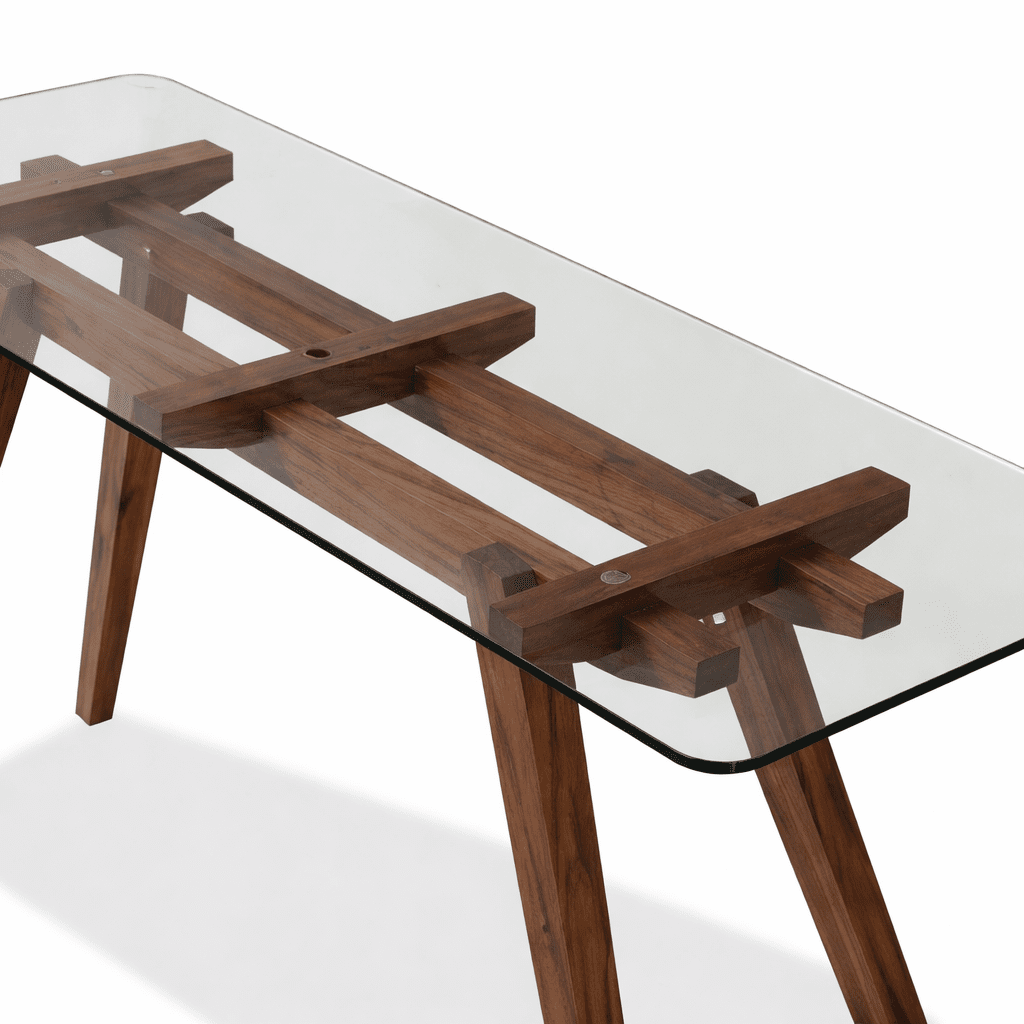 LINNSEN | קונסולה מעץ בשילוב זכוכית, רוחב 137 ס"מ - KUALA