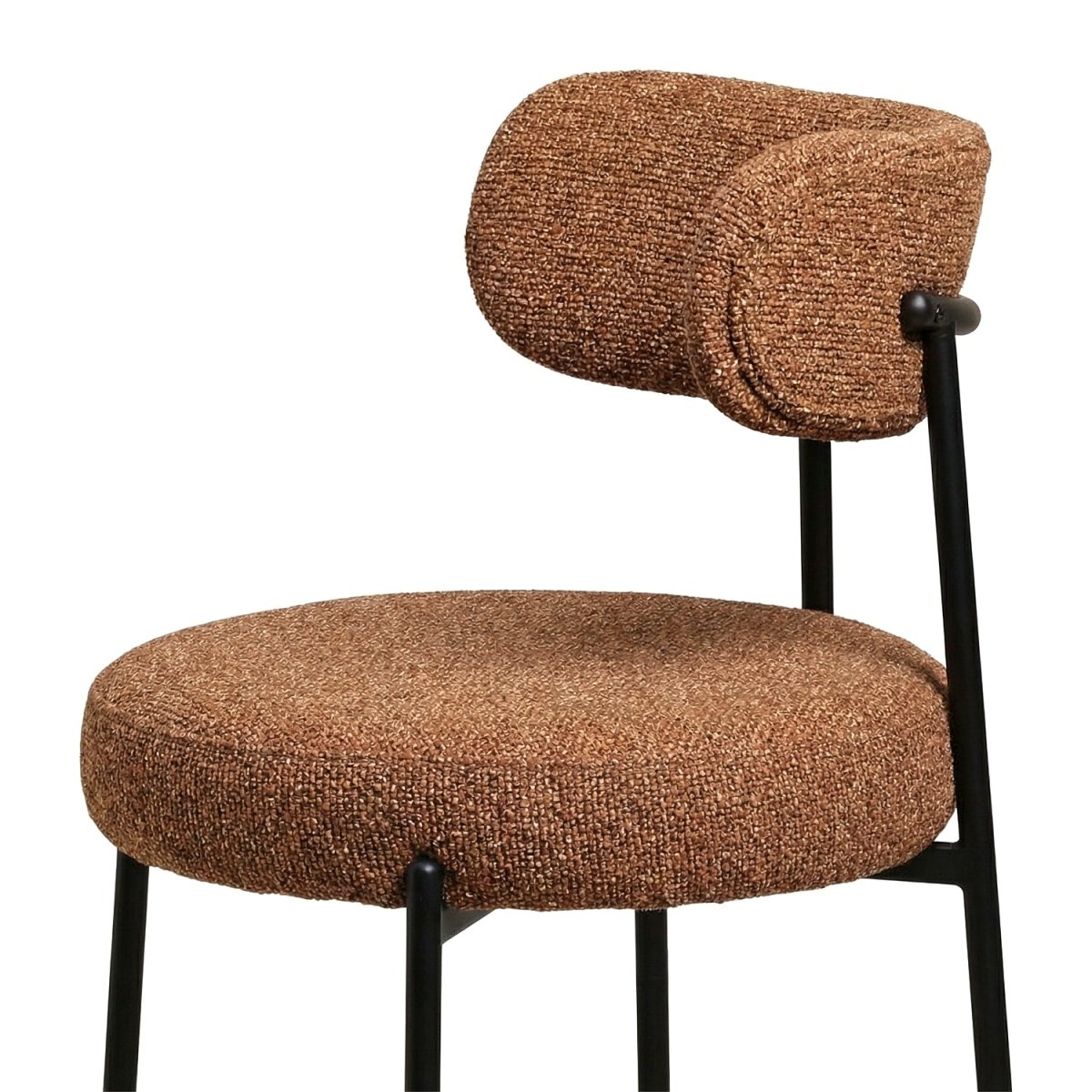 LIVER | כיסא אוכל מרופד בבד אריג בשילוב מתכת - KUALA