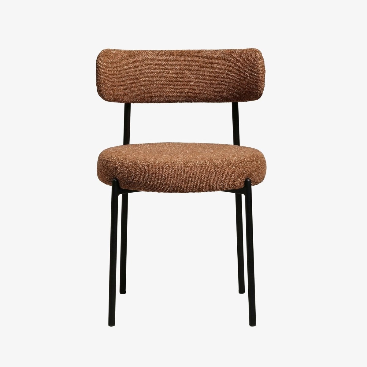 LIVER | כיסא אוכל מרופד בבד אריג בשילוב מתכת - KUALA