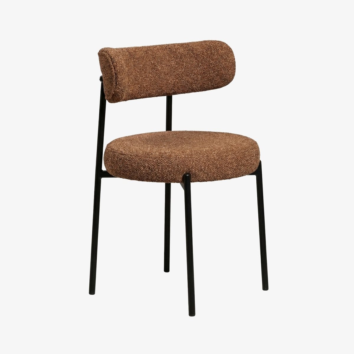 LIVER | כיסא אוכל מרופד בבד אריג בשילוב מתכת - KUALA