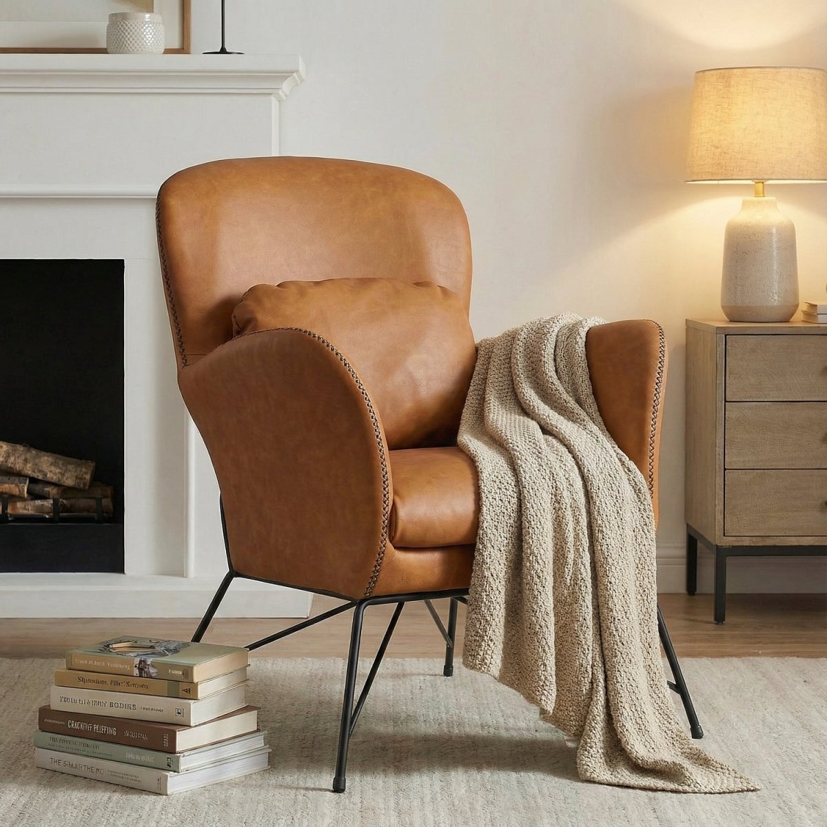 LIVIG | כורסא מרופדת בבד דמוי עור - KUALA