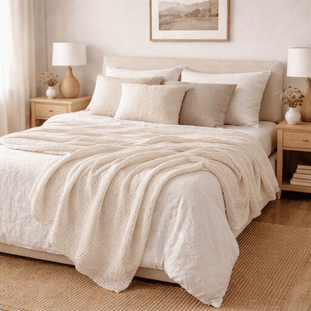 MANGU | שמיכת פשתן וכותנה - KUALA