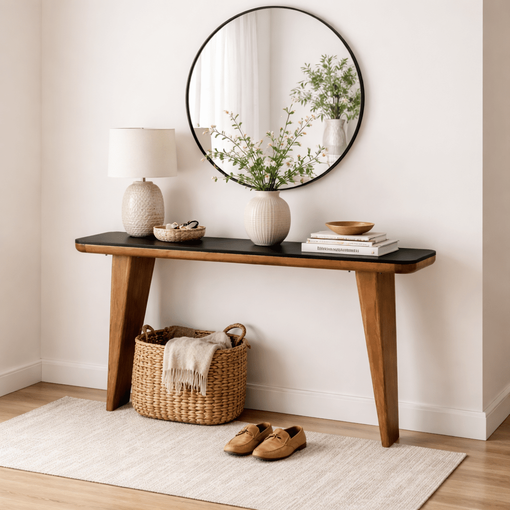 MARTIND | קונסולה מעץ בשילוב אבן, רוחב 160 ס"מ - KUALA