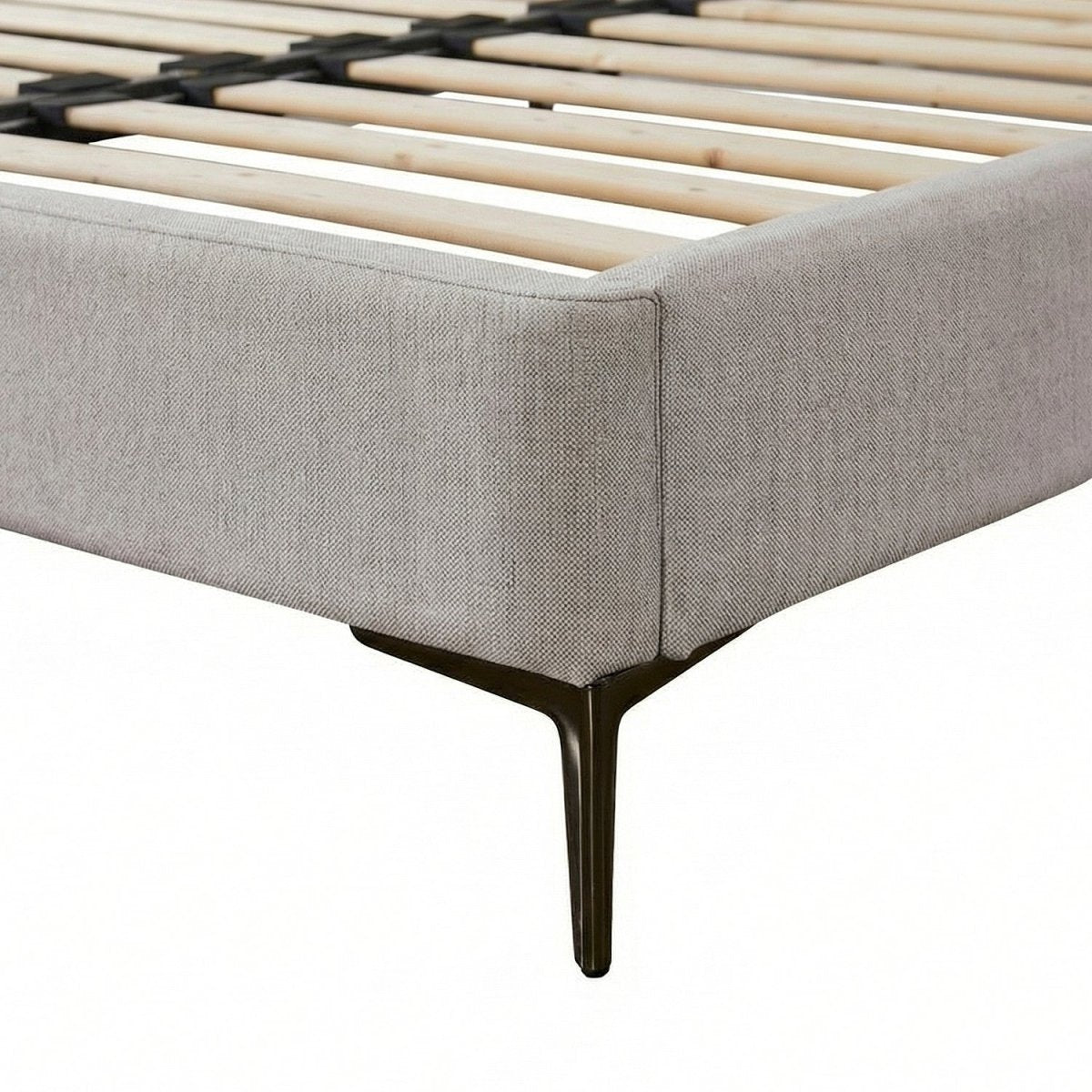 MIKMI | מיטה זוגית מרופדת בבד אריג, 160/200 ס"מ - KUALA