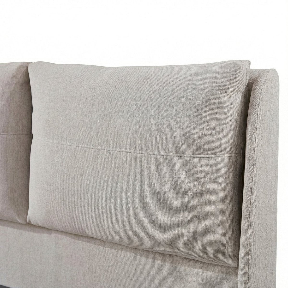 MIKMI | מיטה זוגית מרופדת בבד אריג, 160/200 ס"מ - KUALA