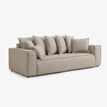 MYROR | ספה תלת מושבית מודרנית מרופדת בבד אריג - KUALA