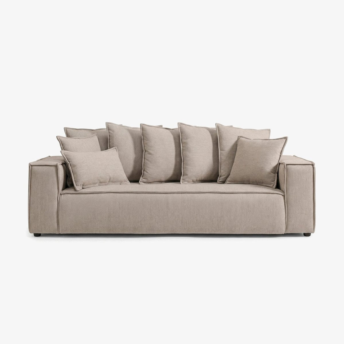 MYROR | ספה תלת מושבית מודרנית מרופדת בבד אריג - KUALA