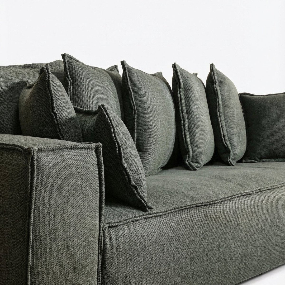 MYROR | ספה תלת מושבית מודרנית מרופדת בבד אריג - KUALA