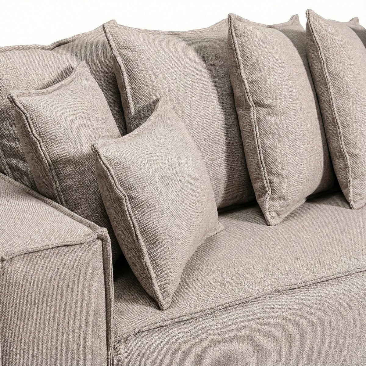 MYROR | ספה תלת מושבית מודרנית מרופדת בבד אריג - KUALA