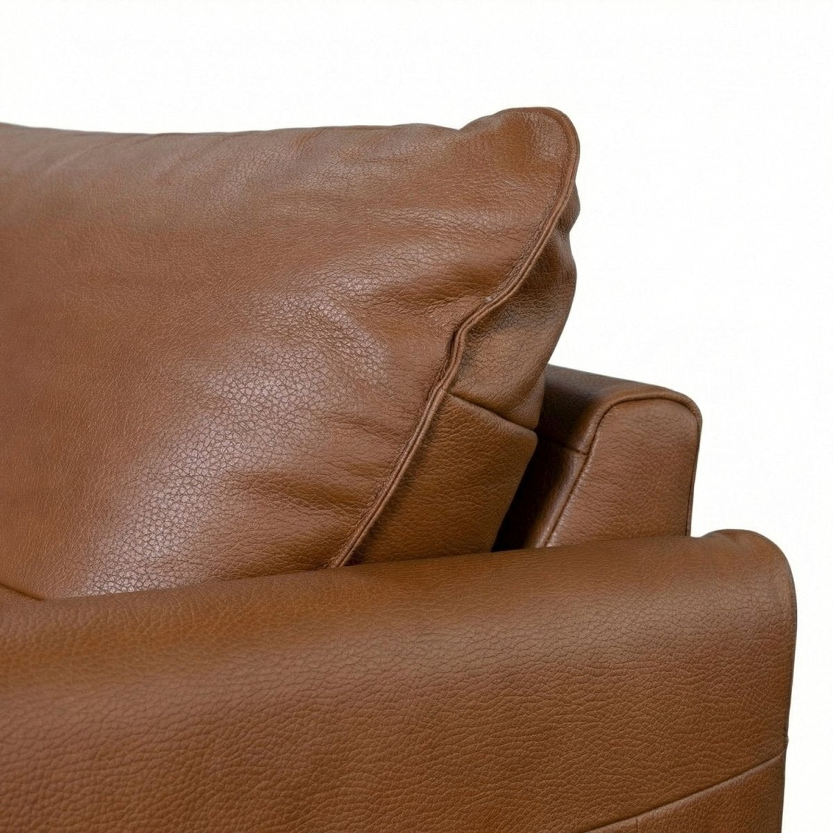 NAVLI | ספה תלת מושבית וינטאג' מרופדת בבד עור - KUALA