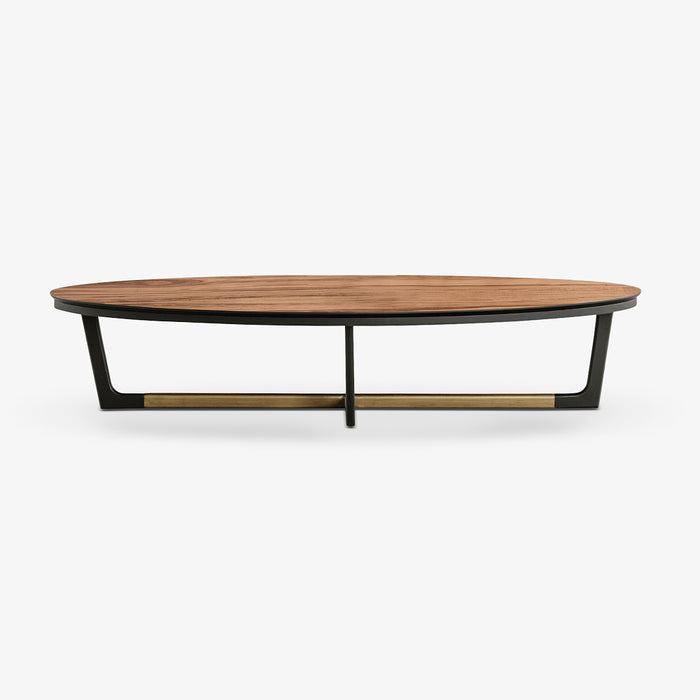 Dio | שולחן סלון אליפטי בגוון עץ אגוז אמריקאי