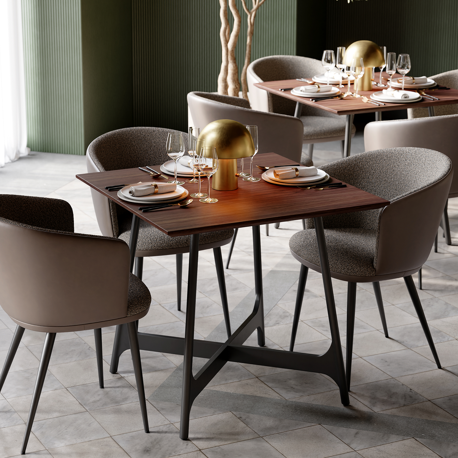 VORICA | שולחן אוכל ריבועי 80/80 ס"מ, עד 2 סועדים