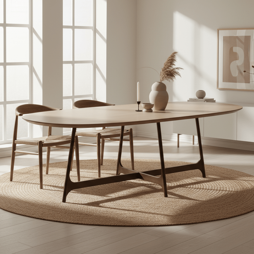 SERENO | שולחן אוכל אובלי 220/110 ס"מ, עד 10 סועדים - KUALA