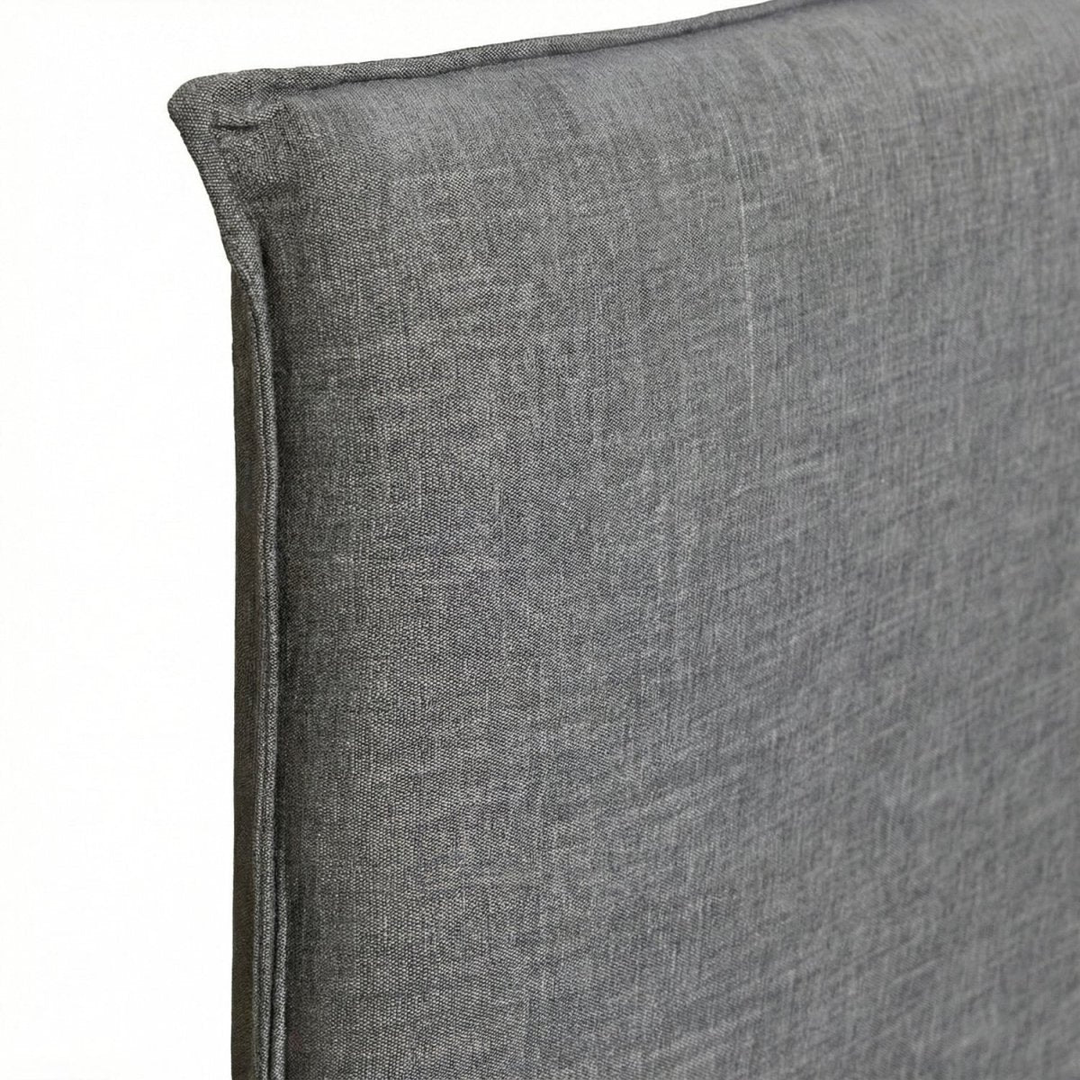 PALO | מיטה זוגית מרופדת בבד אריג עם רגלי עץ - KUALA