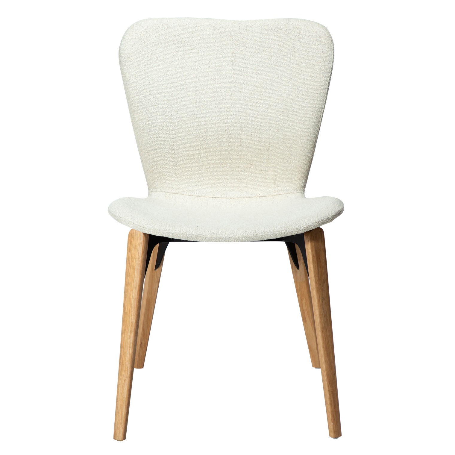 YLVIRA | כיסא מרופד בבד בוקלה בשילוב עץ אלון מלא