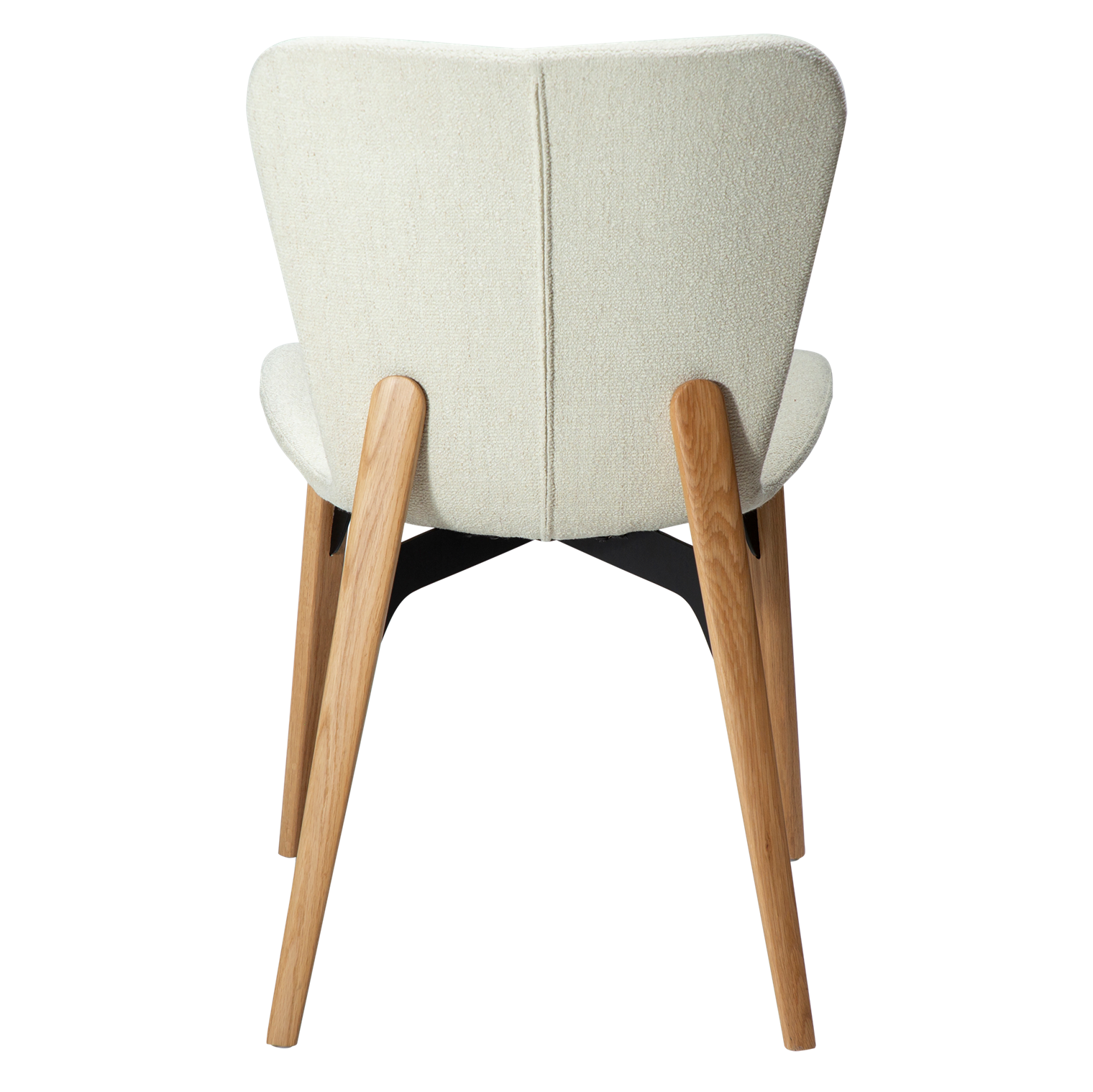 YLVIRA | כיסא מרופד בבד בוקלה בשילוב עץ אלון מלא