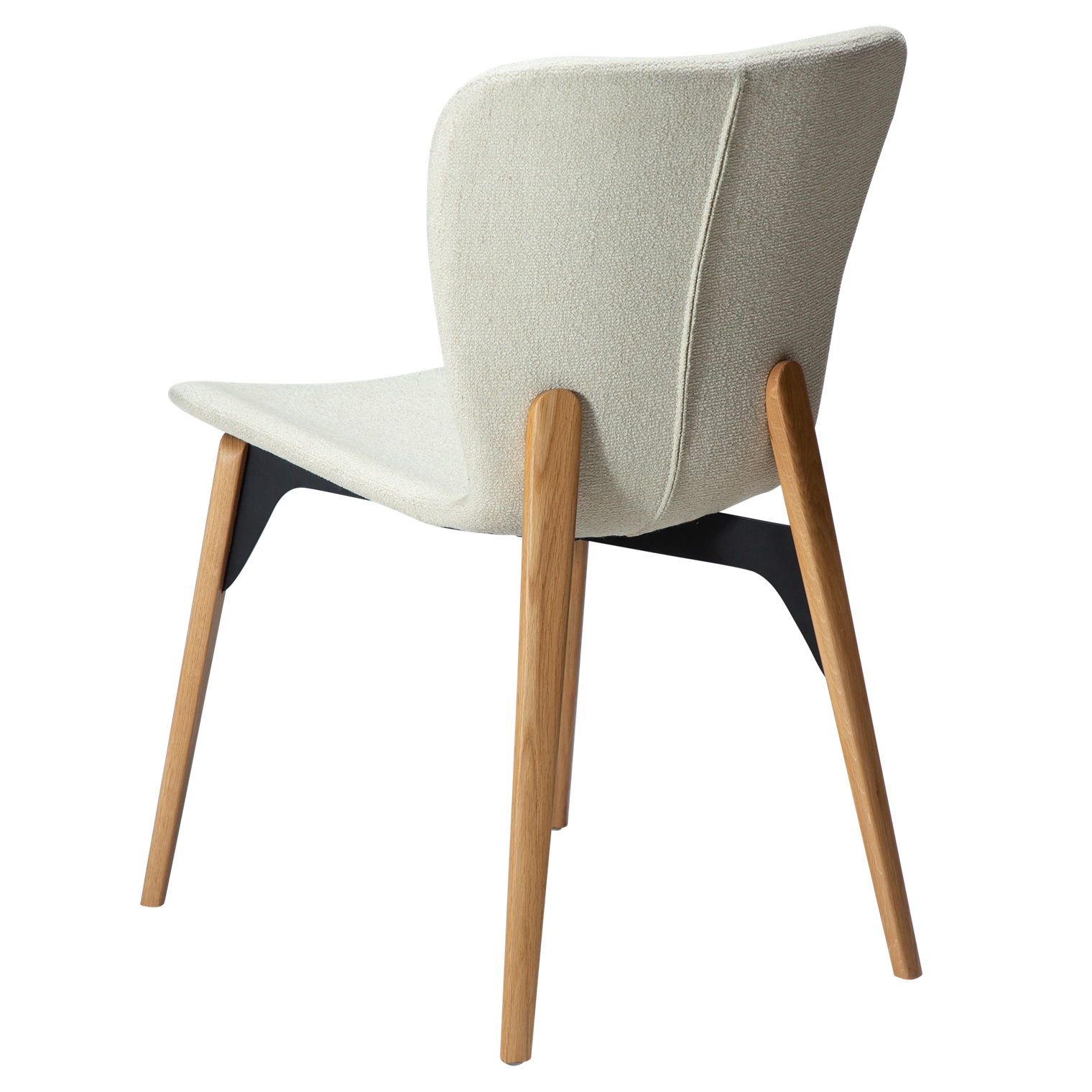 YLVIRA | כיסא מרופד בבד בוקלה בשילוב עץ אלון מלא