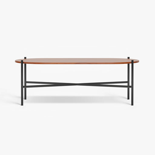 מעבר לעמוד מוצר SPRINGERTON | שולחן סלון אובלי מעץ, בגוון אגוז ובשילוב ברזל