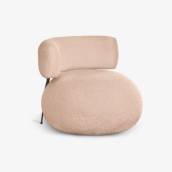 OLAV | כורסא מעוגלת עם רגלי ברזל מעוצבות