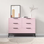 NOVARA | קומודה מעץ ומתכת, עם 5 מגירות