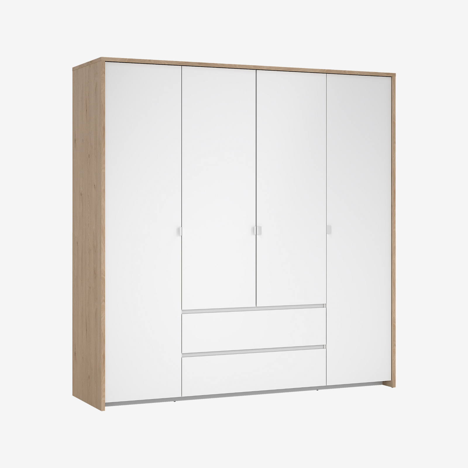 LEIFBAL | ארון פתיחה 4 דלתות ו-2 מגירות, בחיפוי מלמין