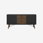 EDDARO | מזנון נורדי עם 2 מגירות ו-2 דלתות אחסון - KUALA