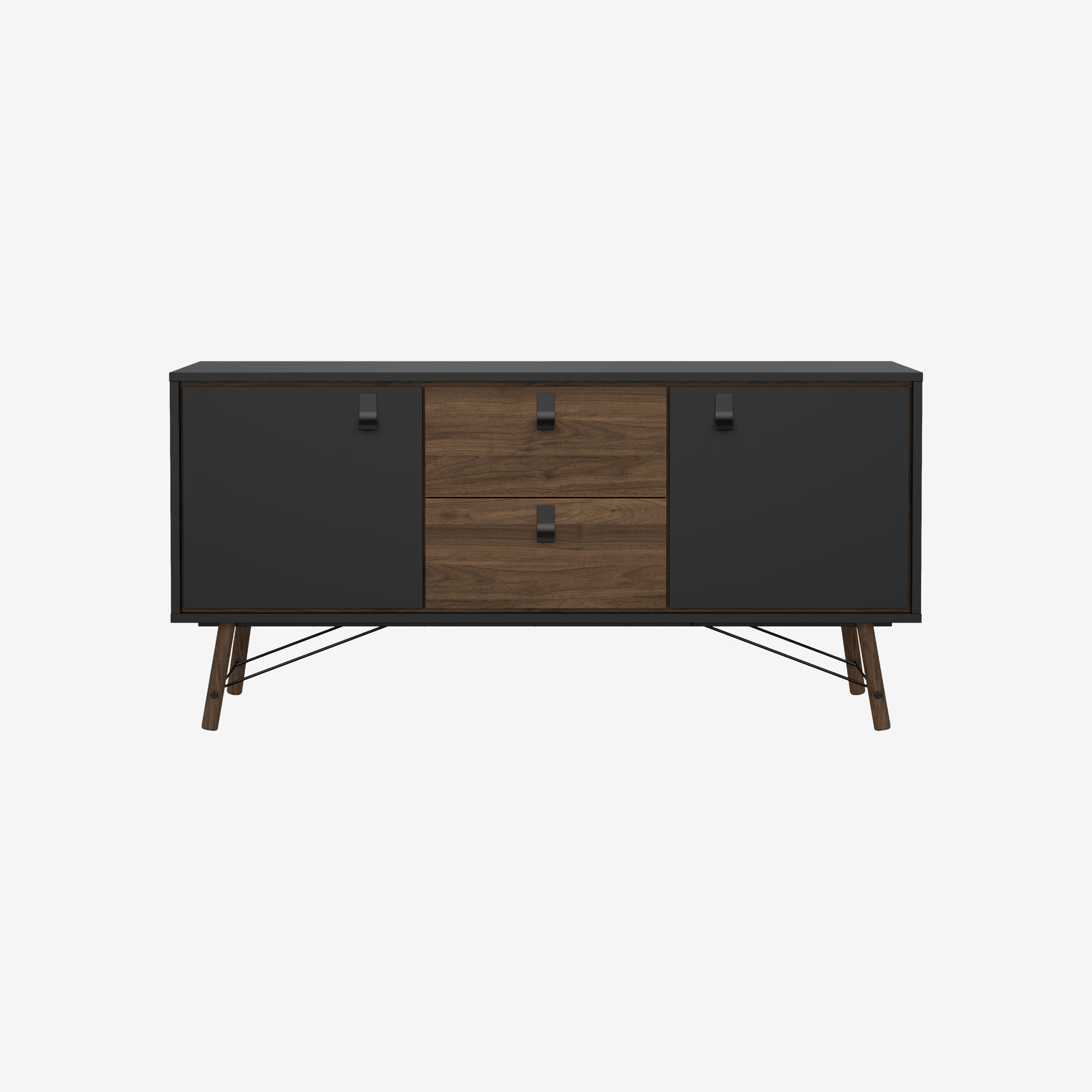 EDDARO | מזנון נורדי עם 2 מגירות ו-2 דלתות אחסון - KUALA