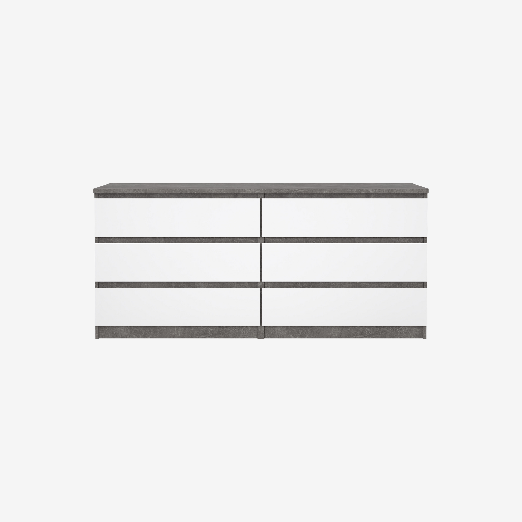 ROMID | שידת אחסון ממלמין, עם 6 מגירות