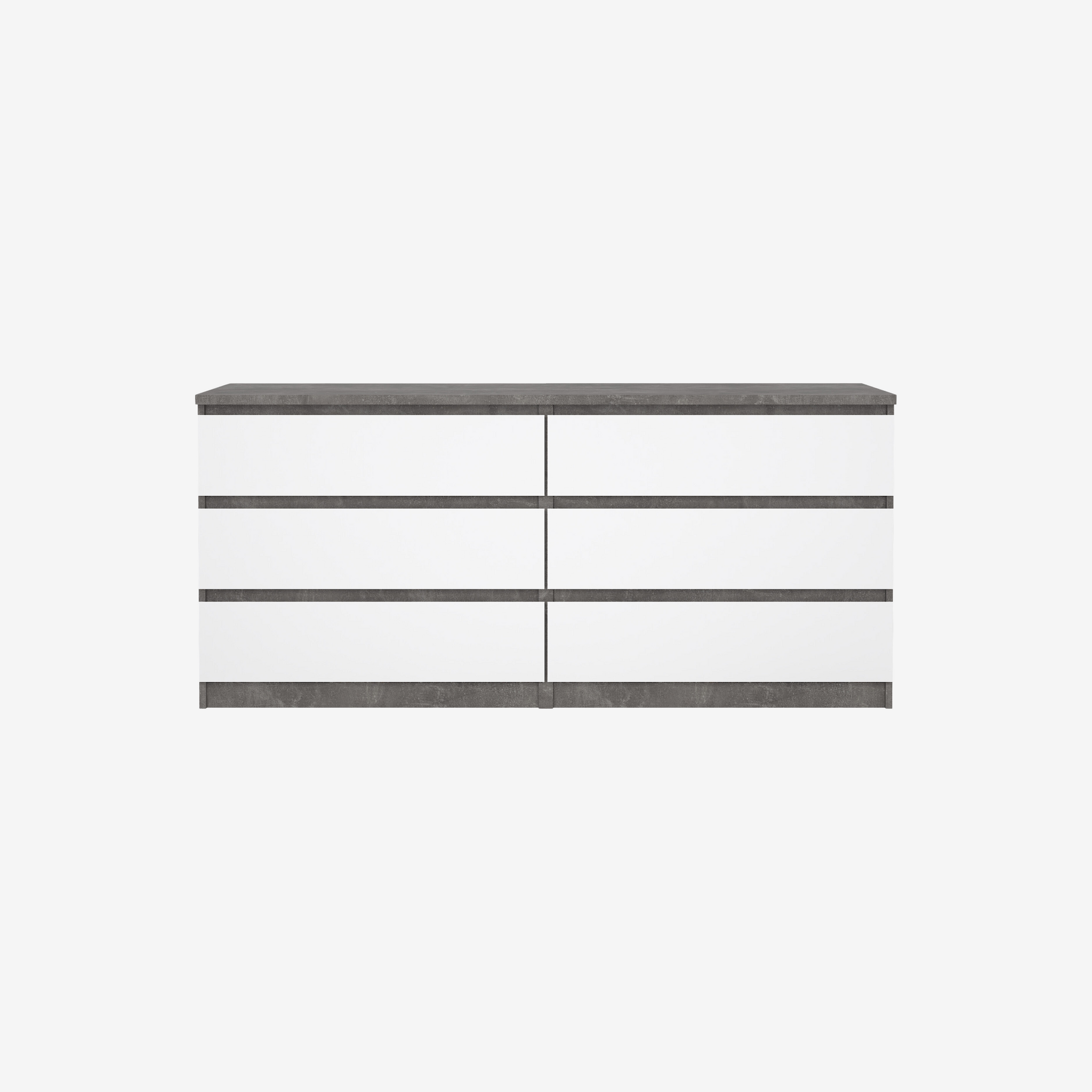 ROMID | שידת אחסון ממלמין, עם 6 מגירות