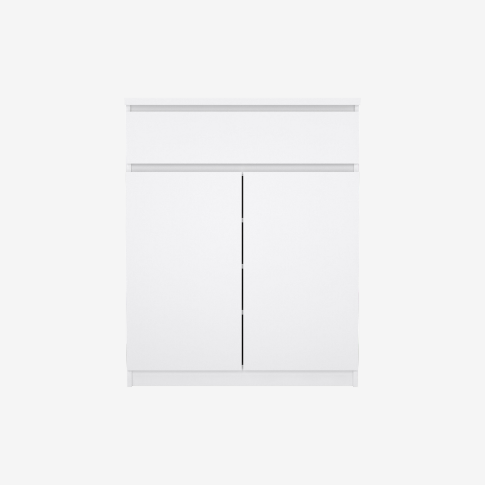 SOLVEVI | שידת אחסון ממלמין, עם מגירה ומדפים סגורים