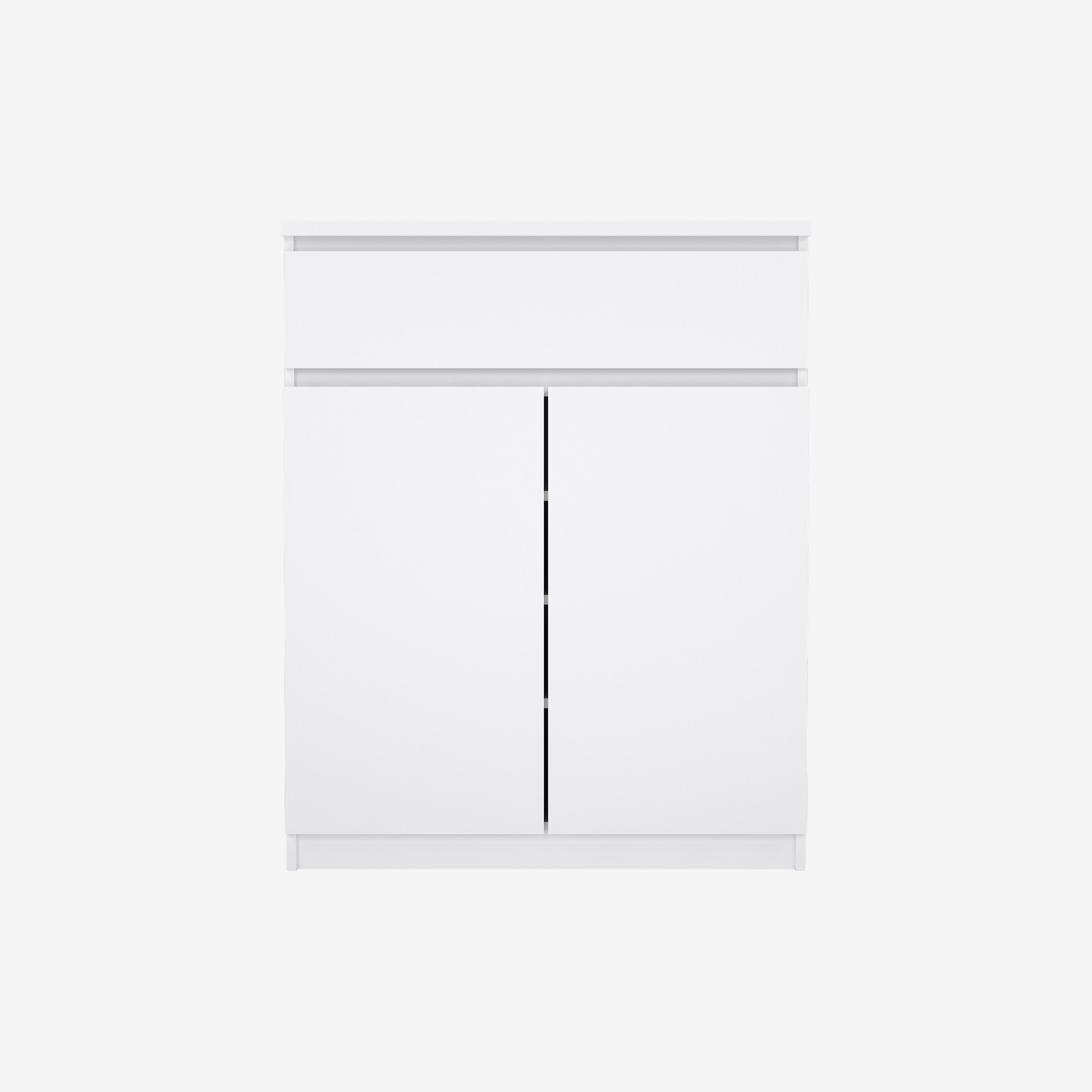 SOLVEVI | שידת אחסון ממלמין, עם מגירה ומדפים סגורים