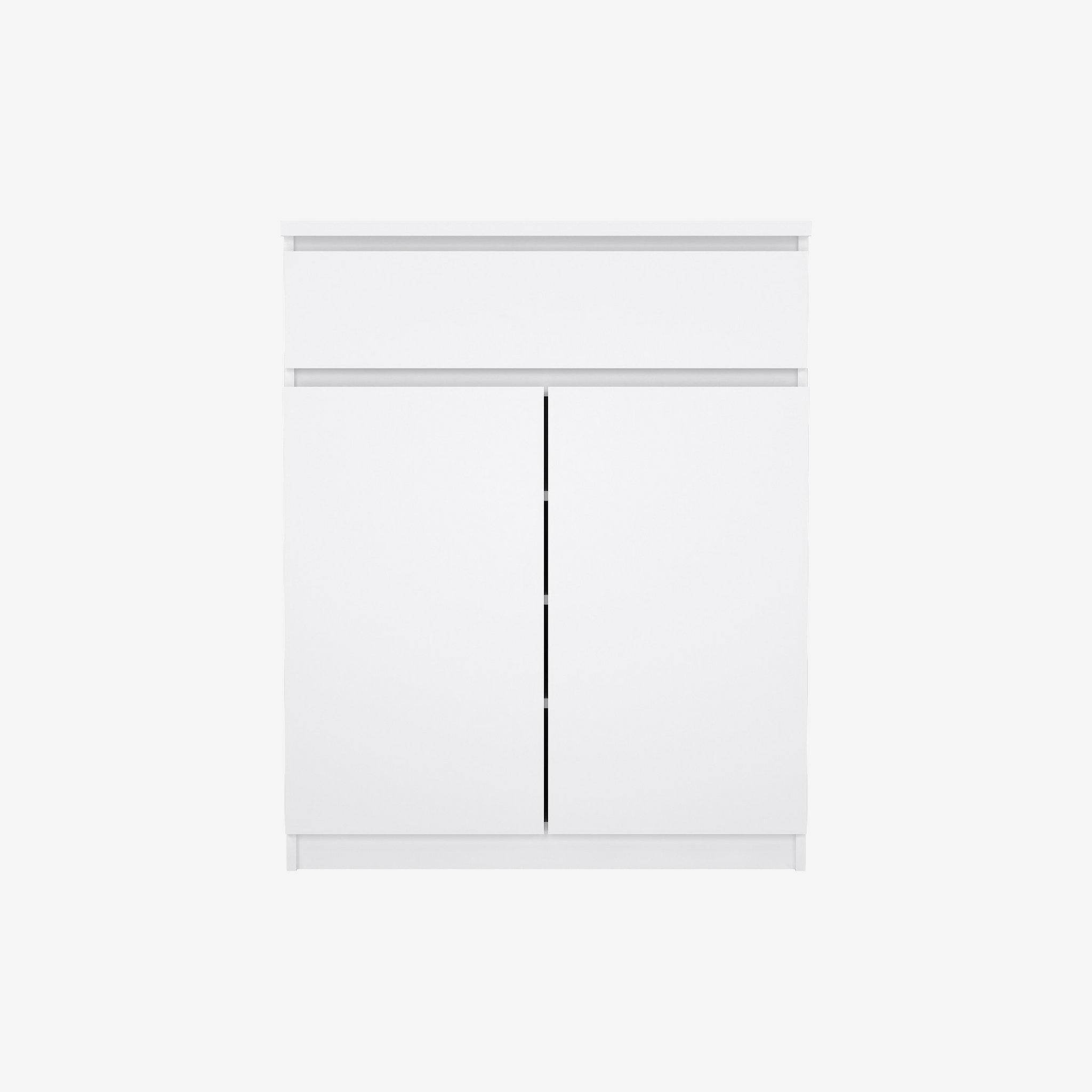 SOLVEVI | שידת אחסון ממלמין, עם מגירה ומדפים סגורים