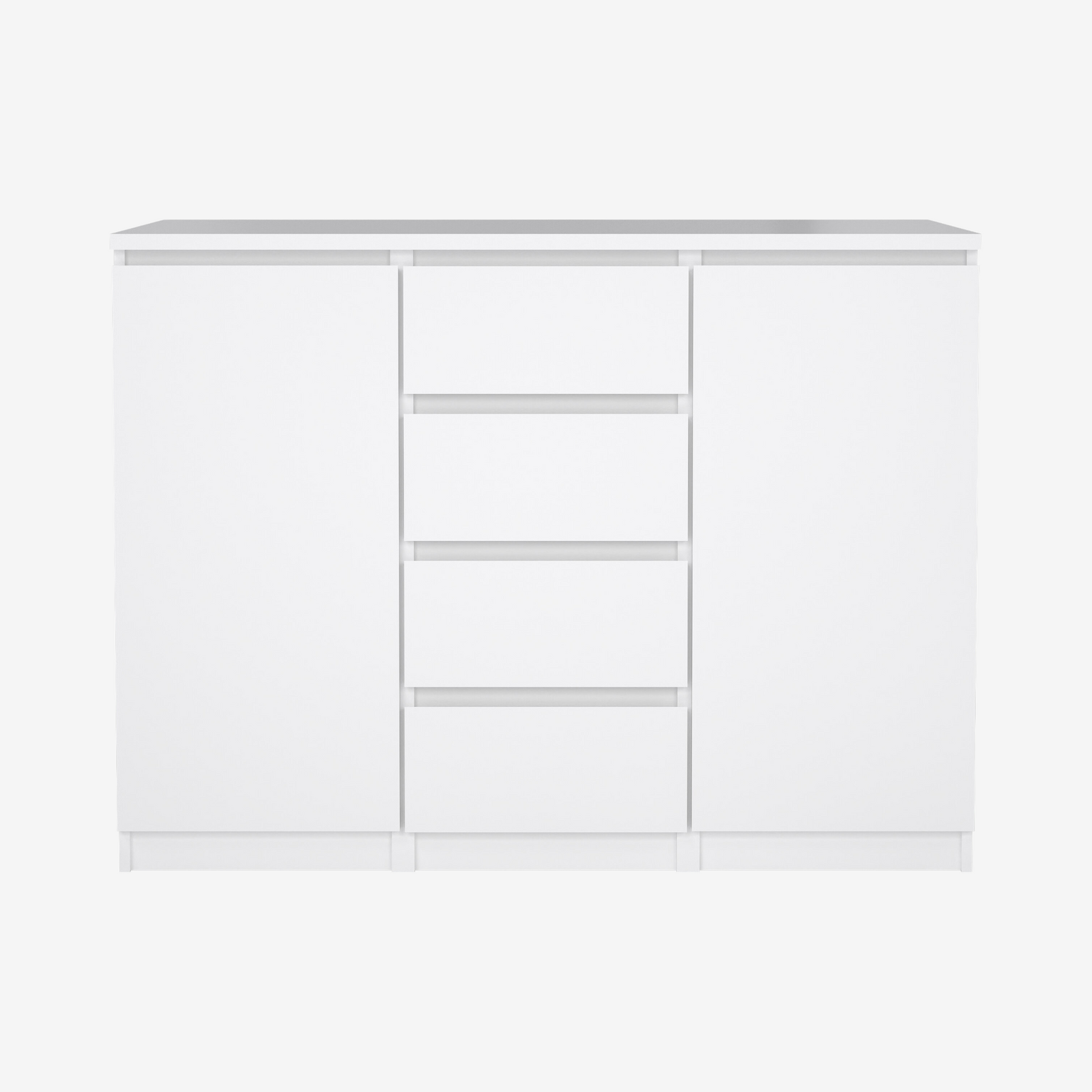 DAVIG | שידת אחסון ממלמין, עם מגירה ומדפים סגורים