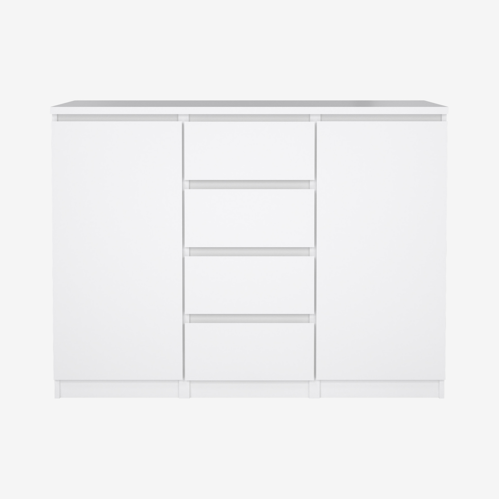 DAVIG | שידת אחסון ממלמין, עם מגירה ומדפים סגורים