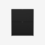 RUNIK | ארון נעליים ממלמין, עם מדפים כפולים