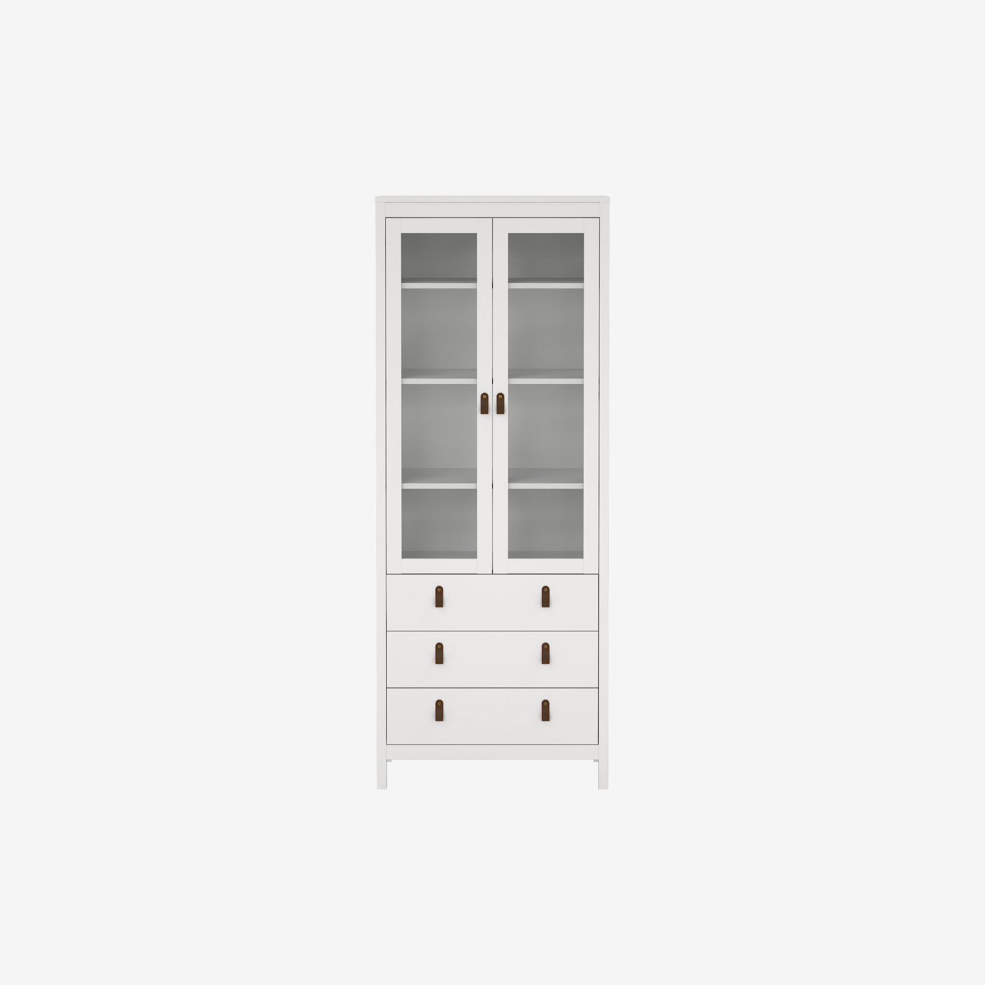 ROARO | ספריה מעץ וזכוכית, עם 3 מגירות ו-2 דלתות - KUALA