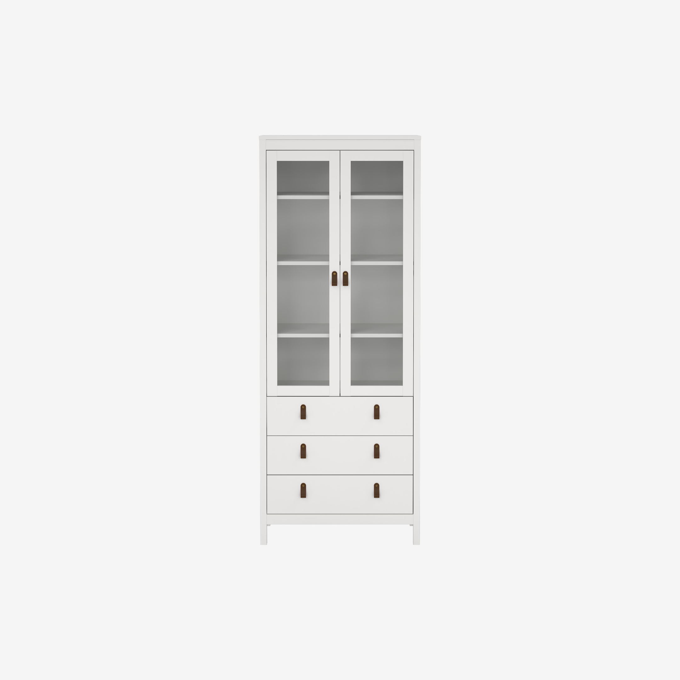 ROARO | ספריה מעץ וזכוכית, עם 3 מגירות ו-2 דלתות - KUALA