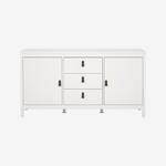 TORVER | שידת אחסון ממלמין, עם 3 מגירות ומדפים סגורים