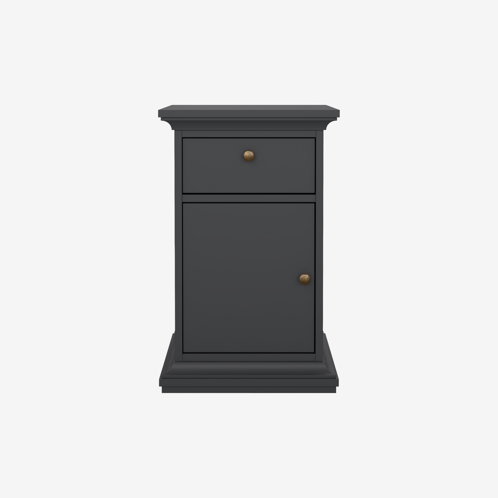 HALDSET | שידת לילה ממלמין 44/40 ס"מ, עם מגירה ומדף סגור