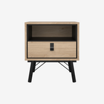 IGANUR | שידת לילה ממלמין 54/40 ס"מ, עם מגירה ומדף פתוח