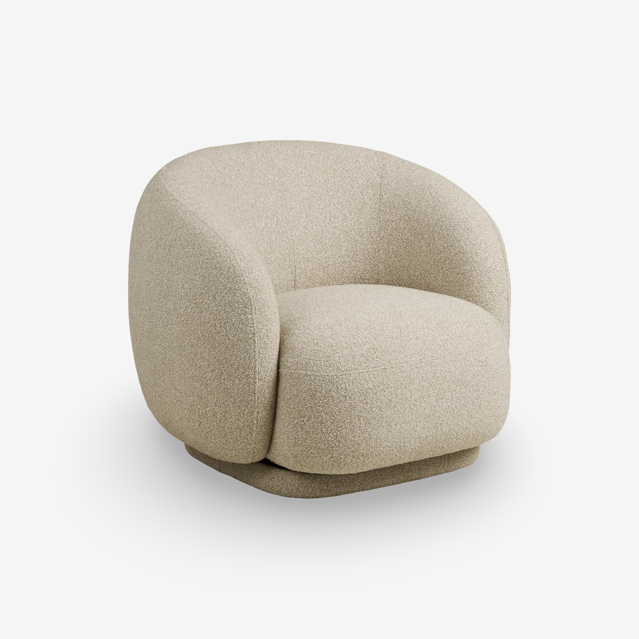 SVENBE | כורסא מסתובבת מרופדת בבד דמוי צמר - KUALA