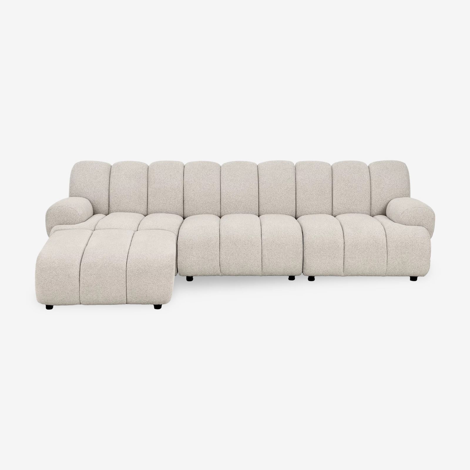 SUNEA | ספת שזלונג מרופדת בבד אריג