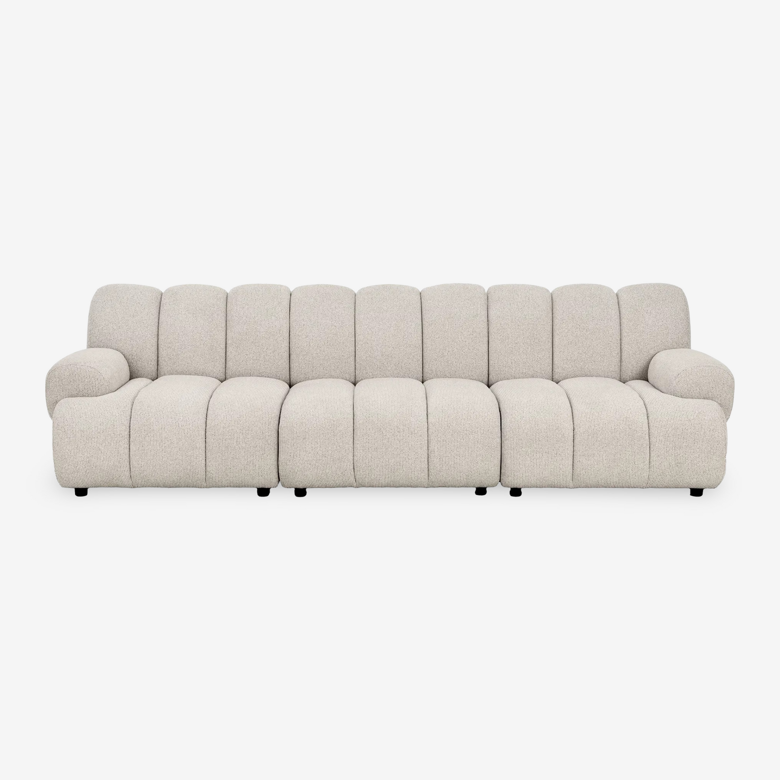 STIGBO | ספה תלת מושבית מרופדת בבד אריג