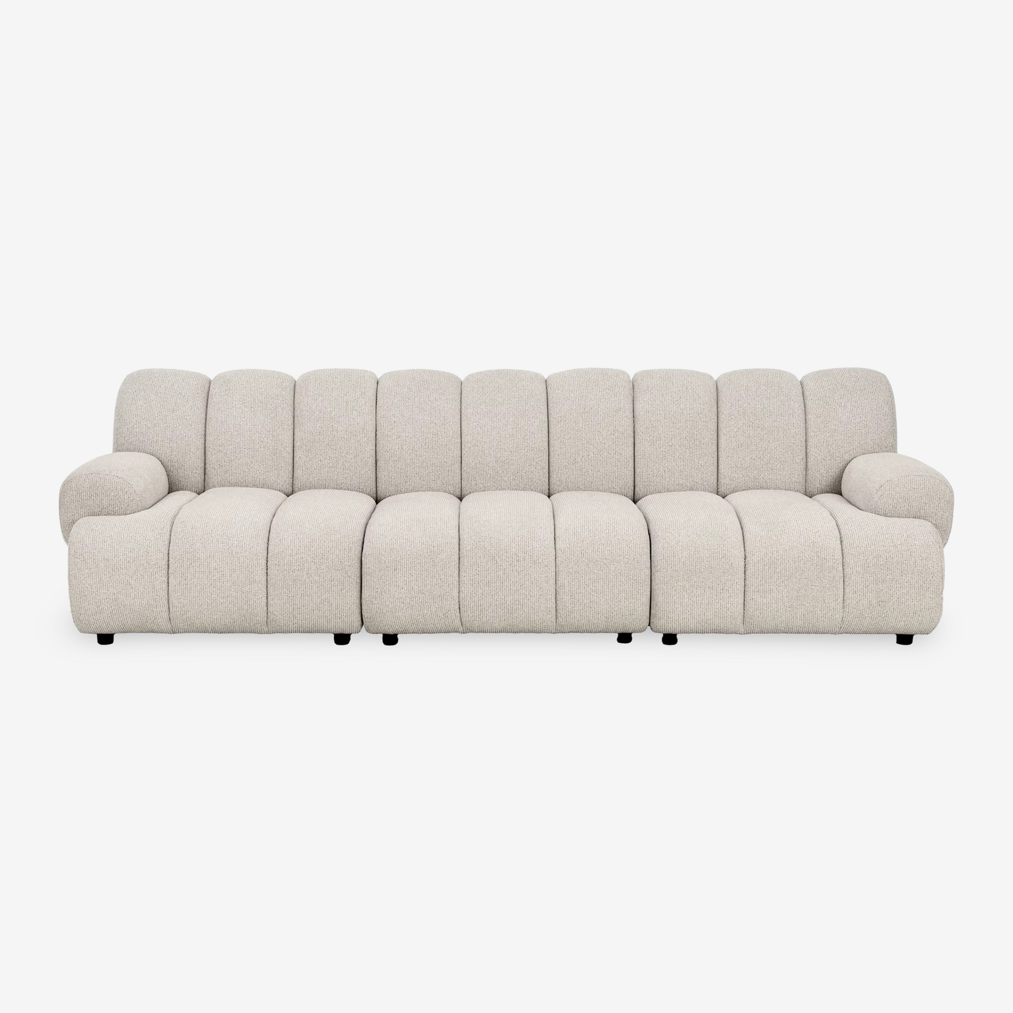 STIGBO | ספה תלת מושבית מרופדת בבד אריג