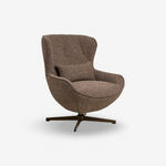 STENET | כורסא מעוגלת מסתובבת מרופדת בבד אריג